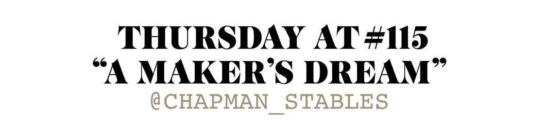 Tuesday at 408 'Fashion designer’s Haven' -@chapman_stables