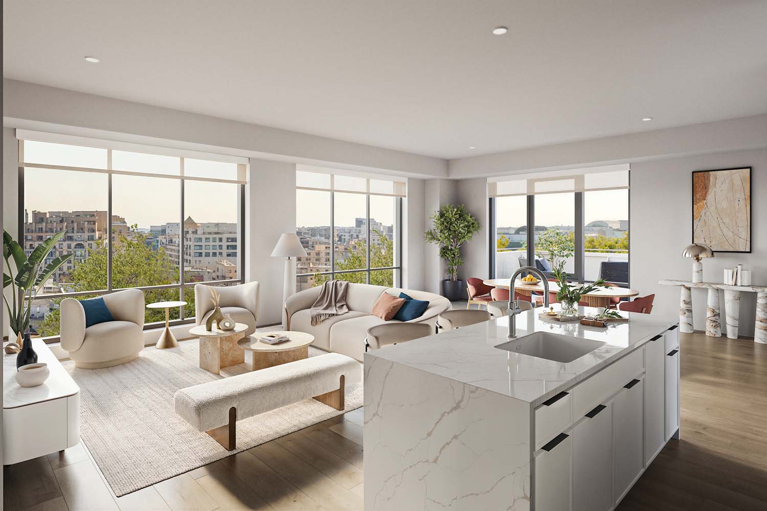 Kitchen and Living Room of Home 311 at 1485 9th Street NW